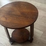 Art Deco oak pedestal table