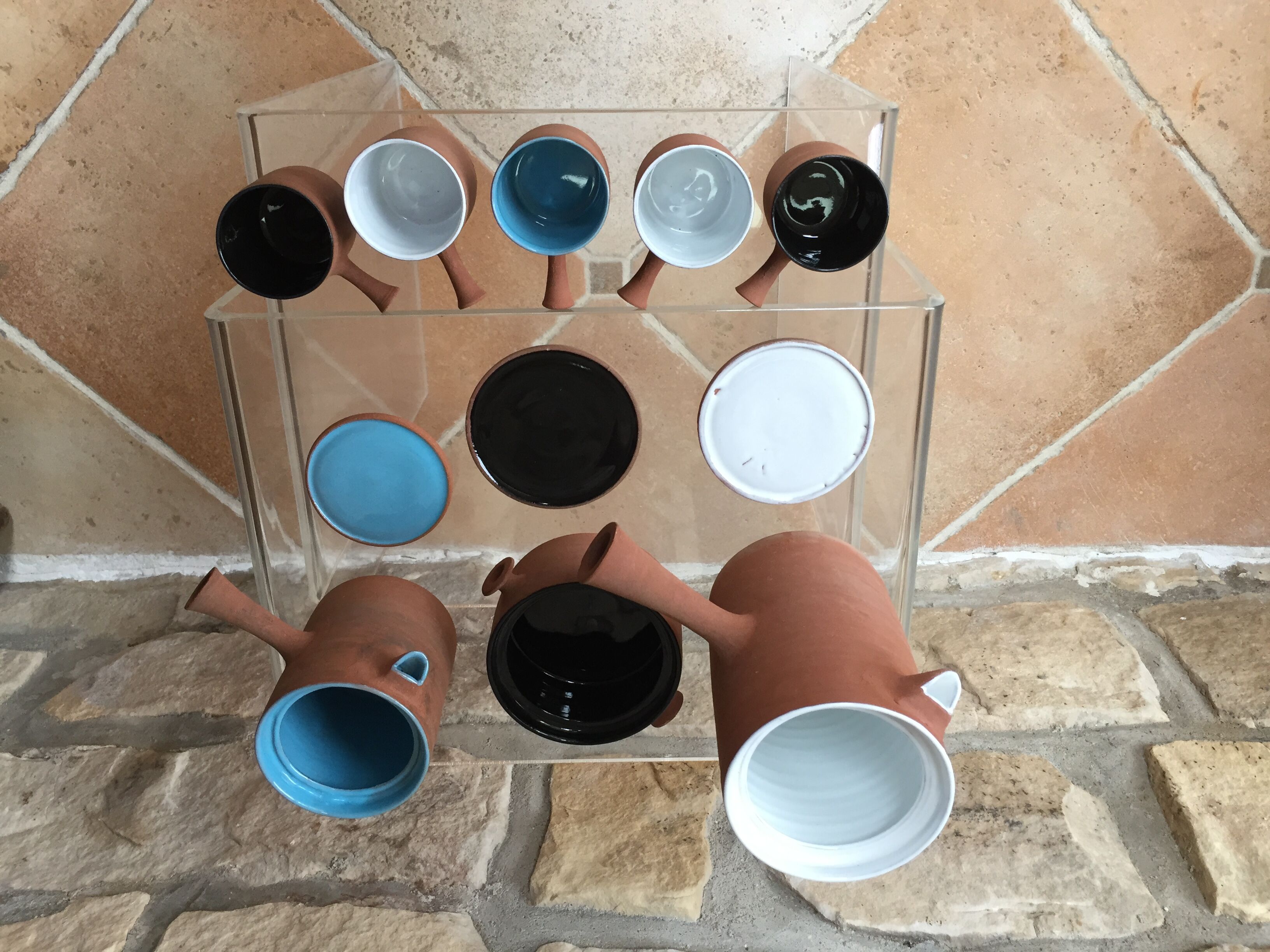 Coffee glazed terracotta