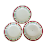3 vintage porcelain dinner plates