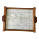 Wooden top and art deco glass 30s