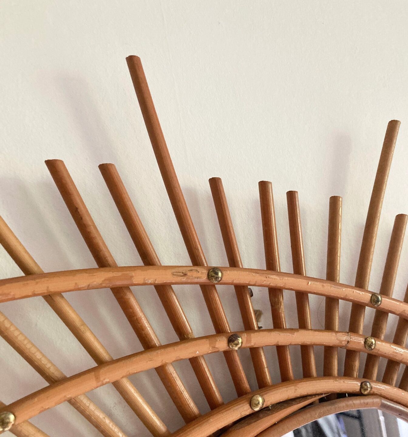 Vintage ortf rattan mirror