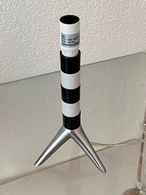 Pied de lampe, forme fusée, porcelaine Deshoulières