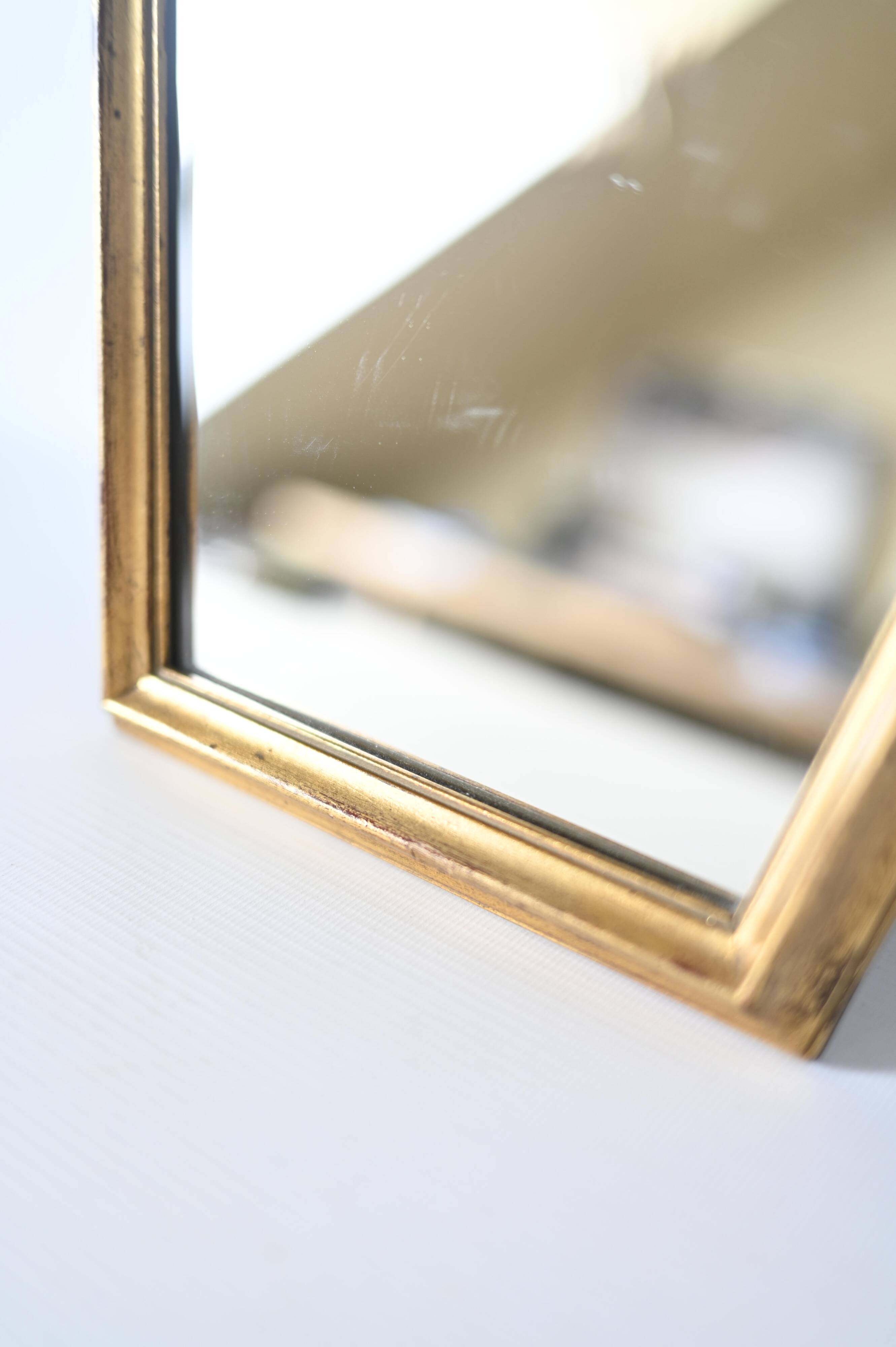 Vintage Deknudt mirror in gilded wood 45cm - labeled