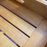 Removable wooden tray with folding legs