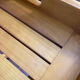 Removable wooden tray with folding legs