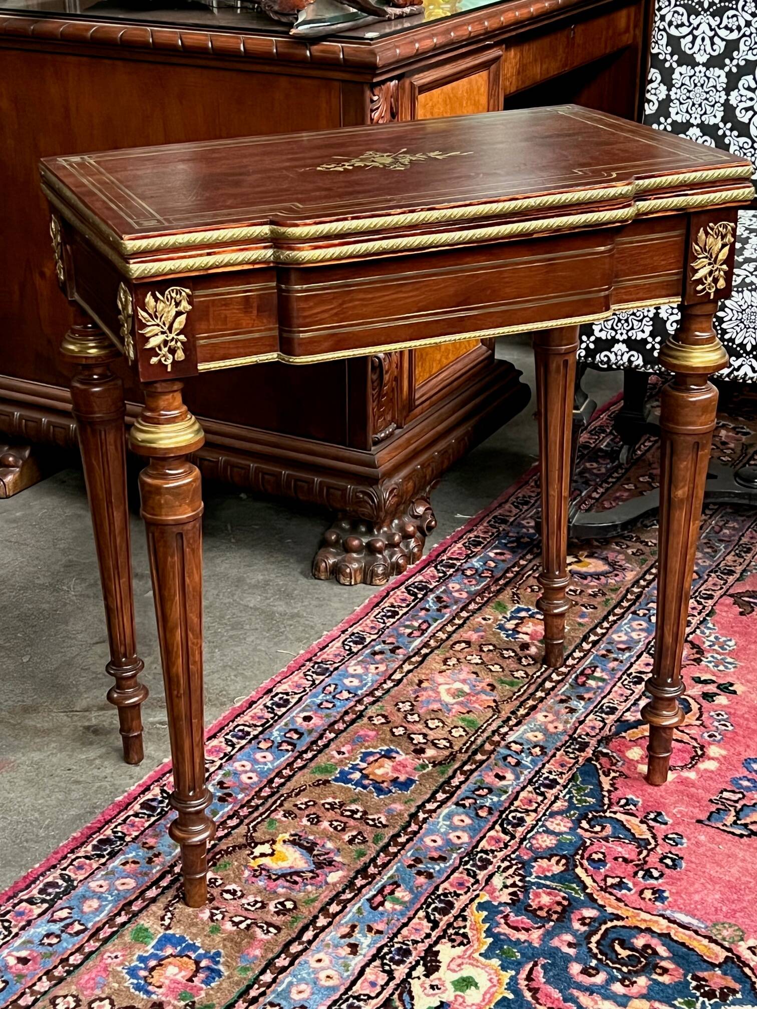 Console - Napoleon III style gaming table.