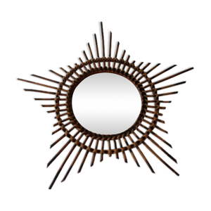 Miroir rotin étoile 660mm