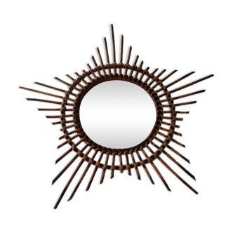 Star rattan mirror 660mm