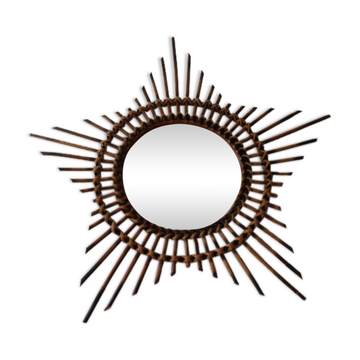 Miroir rotin étoile 660mm