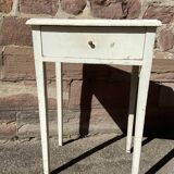 Table d'appoint en sapin vintage shabby chic