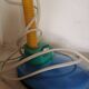Vintage Memphis style aluminum desk lamp