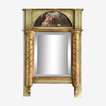 Ancient trumeau mirror