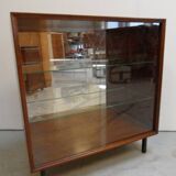 Vintage display cabinet with sliding doors 1950's