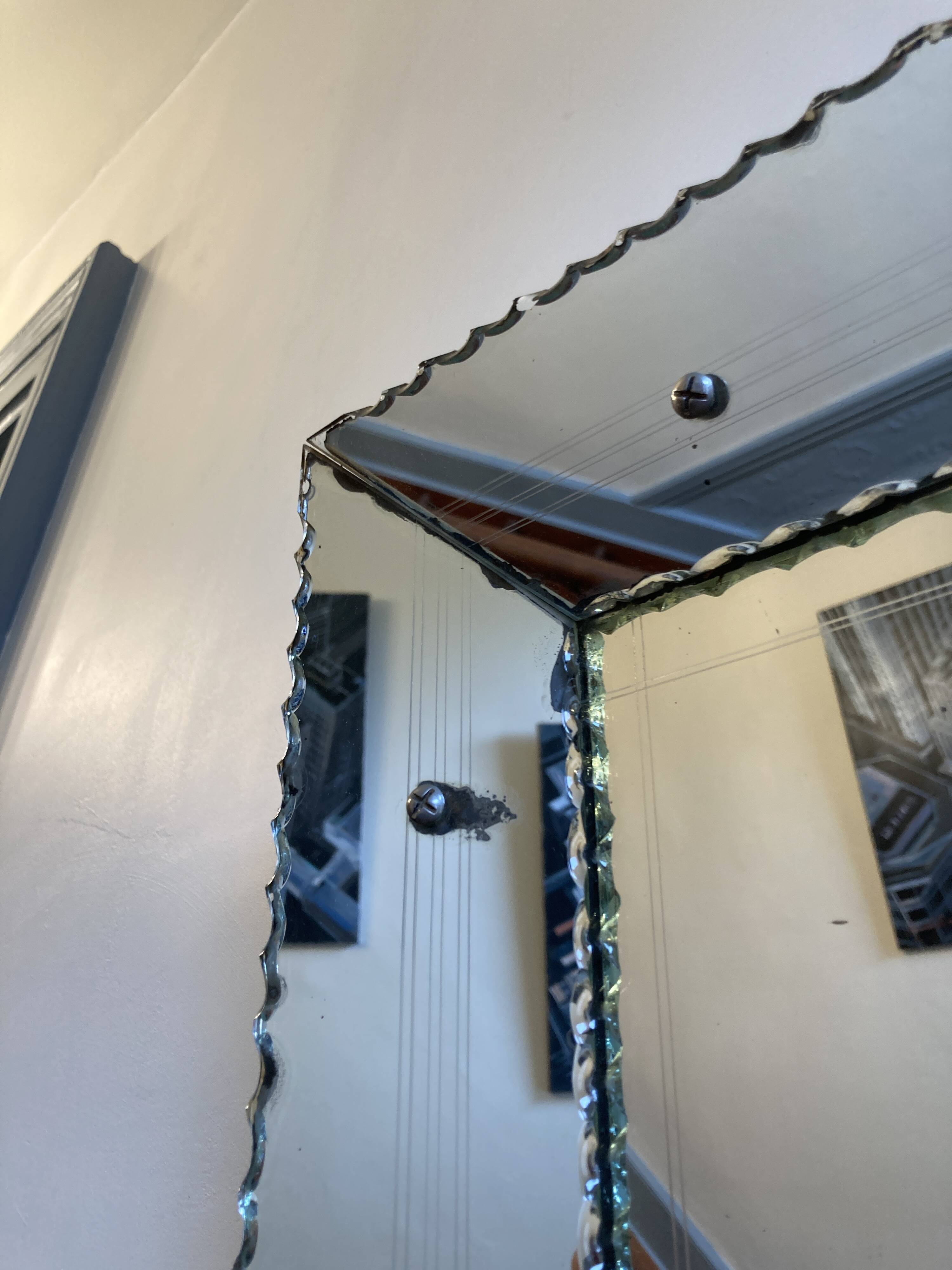 1940s mirror with glazing beads