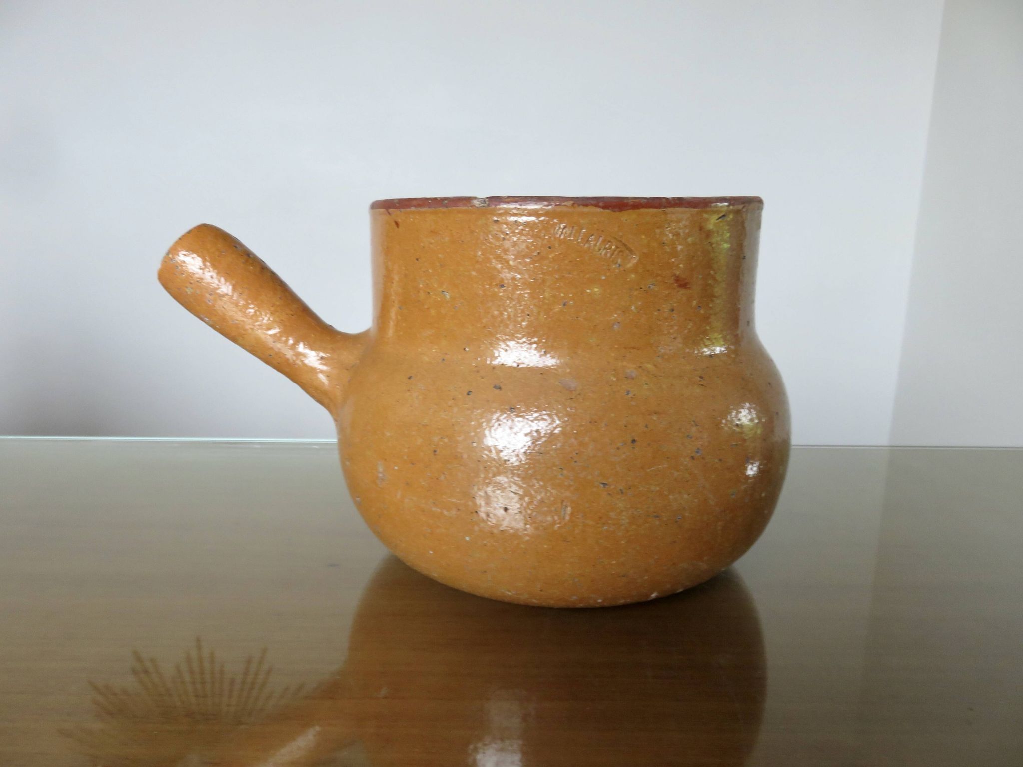 Flower pot, Vallauris ceramic frying pan signed 1950