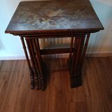 4 nesting tables painted decoration