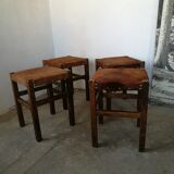 Set de 4 tabourets de ferme