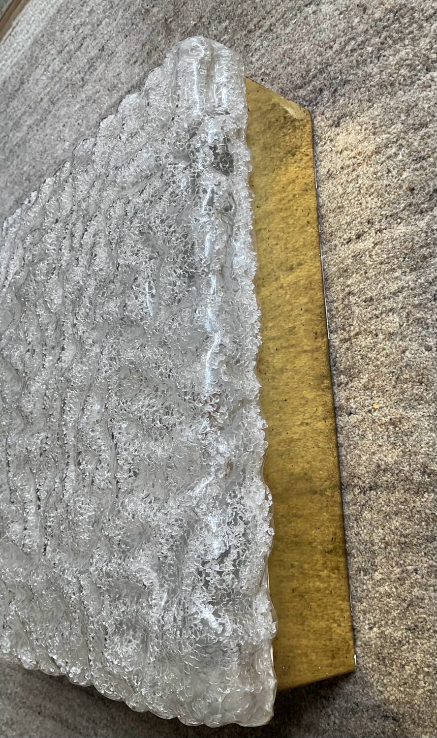 Vintage 70s square ceiling or wall light