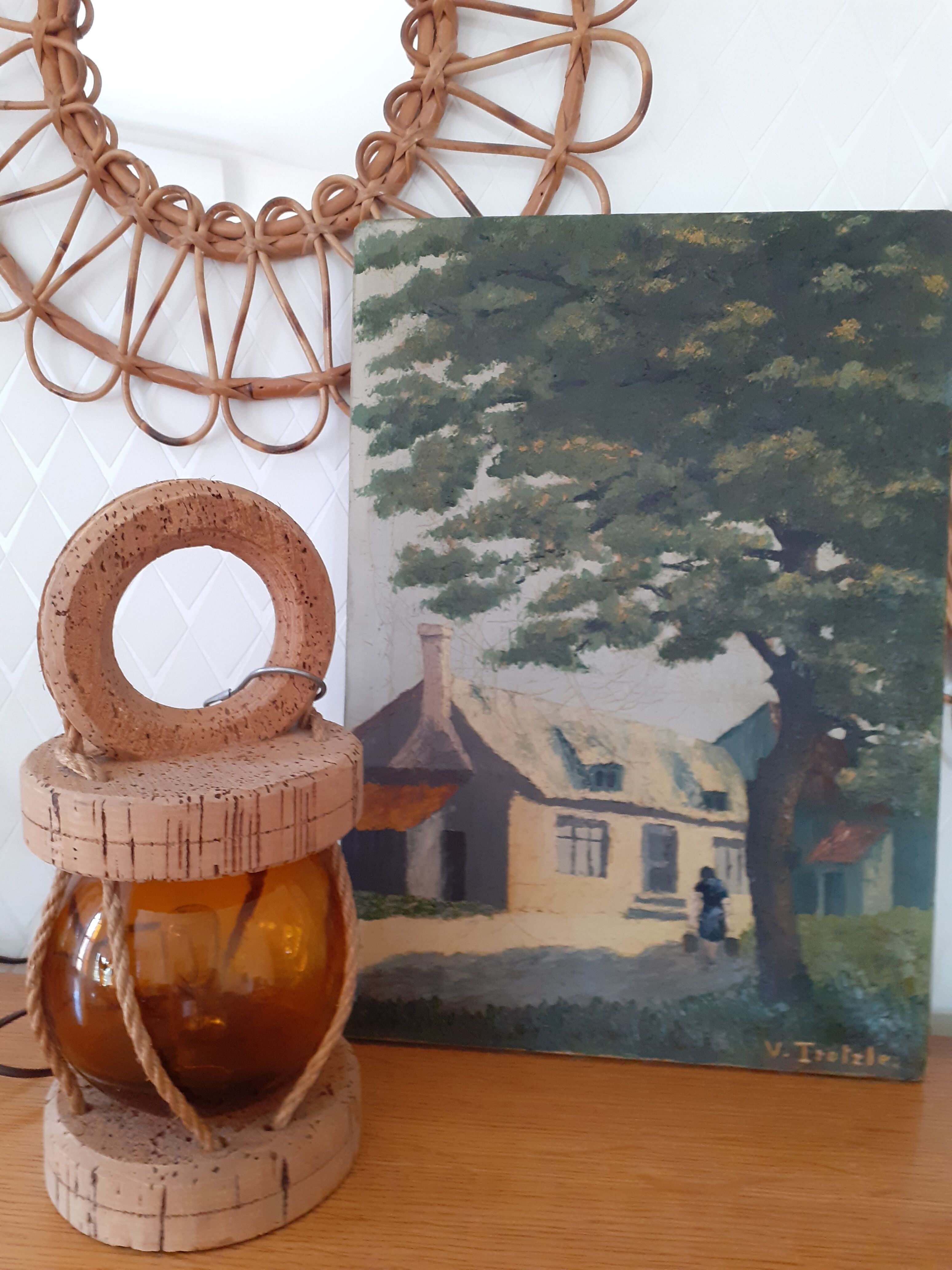 Lampe vintage style lanterne de pêcheur