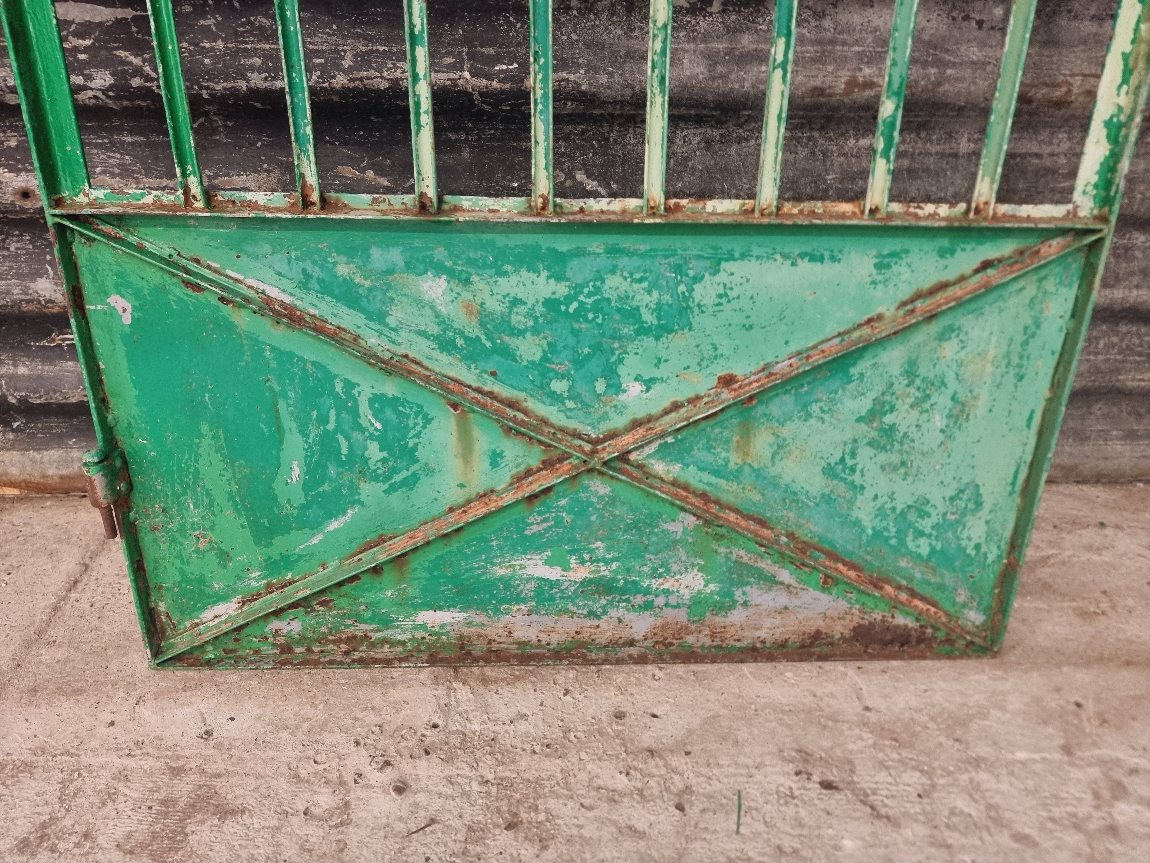 Antique garden gate iron door green 100x150cm
