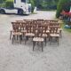 Old bistro chairs in solid oak wood