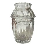 vase Art Déco Joseph Simon en cristal taillé incolore, ca 1925