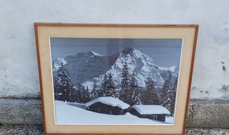 Vintage mountain view photo
