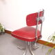 Chaise pivotante skaï bordeau 1960