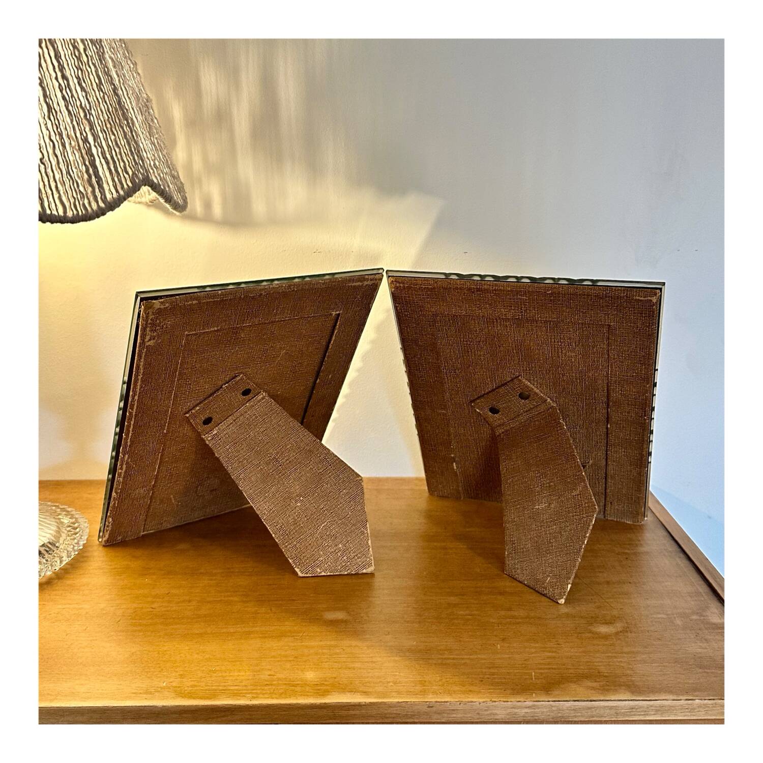 Art deco beveled mirror photo frame