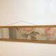 Trapezoidal oak mirror - 182x32cm
