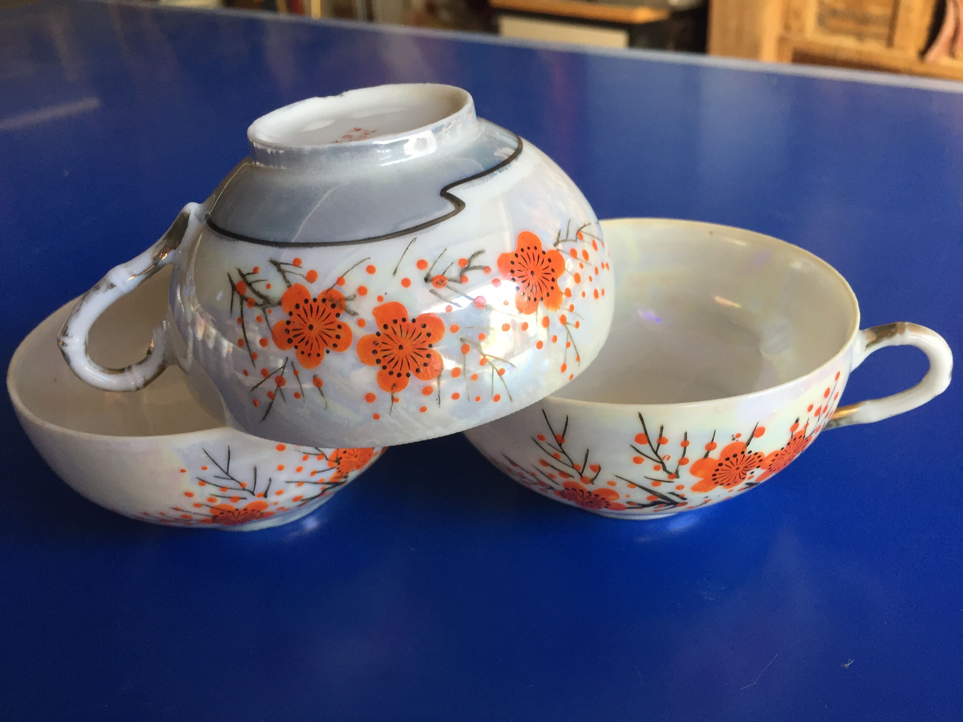 Set of Japanese porcelain cups