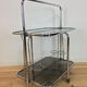 70s chrome folding dessert, smoked glass bar