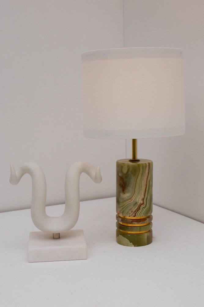 Mid-century modern Italian brass table lamp, 1970s