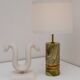 Mid-century modern Italian brass table lamp, 1970s