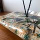 Cheese platter in Vallauris earthenware vintage with its knife