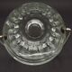 Vintage French Heavy Cut Glass Ice Bucket Silver Metal Carry Handle 4504