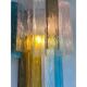 21st Century Multicolored "Squared" Murano Glass Wall Sconces - a Pair