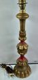 Large polychrome wooden lamp base 53.5 cm high from the socket.