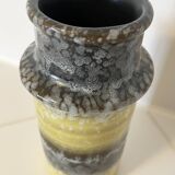 VEB Haldensleben 3092/D Vase - Small Yellow & Gray East-German GDR Ceramics
