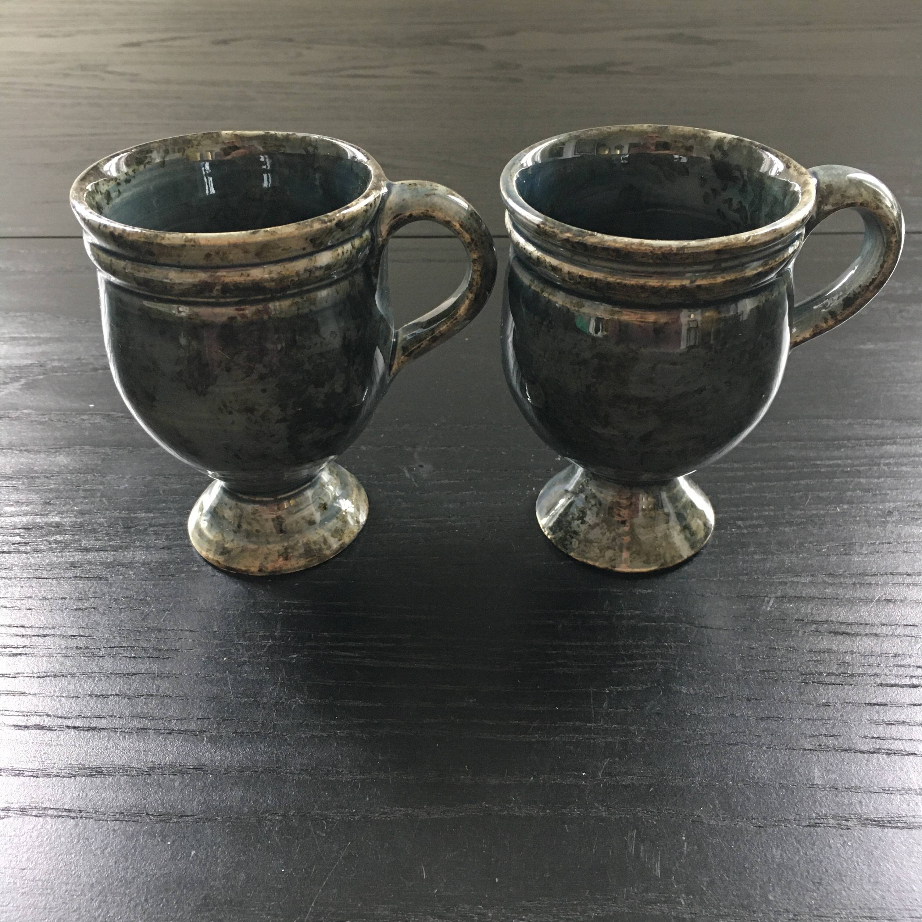 Pair of midnight blue cups