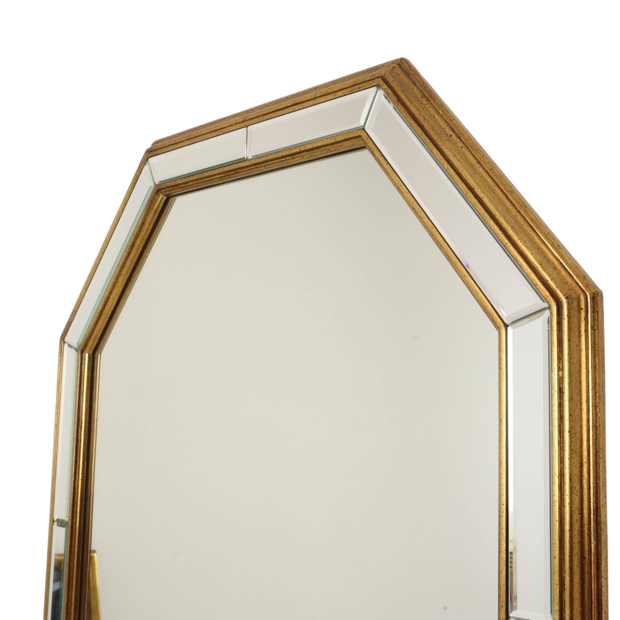 Grand miroir octogonal Deknudt, style Hollywood Regency