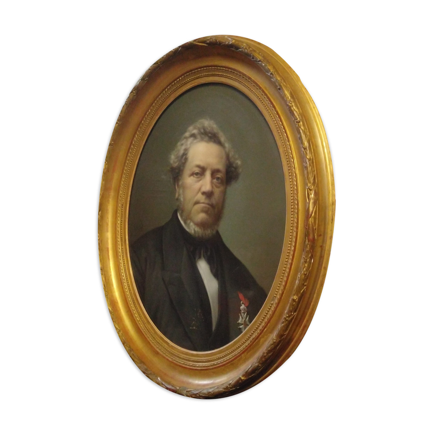 Jean-françois batut (1828–1907) oval pastel
