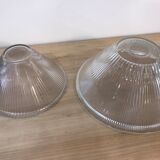 Two fluted glass offal