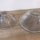 Two fluted glass offal