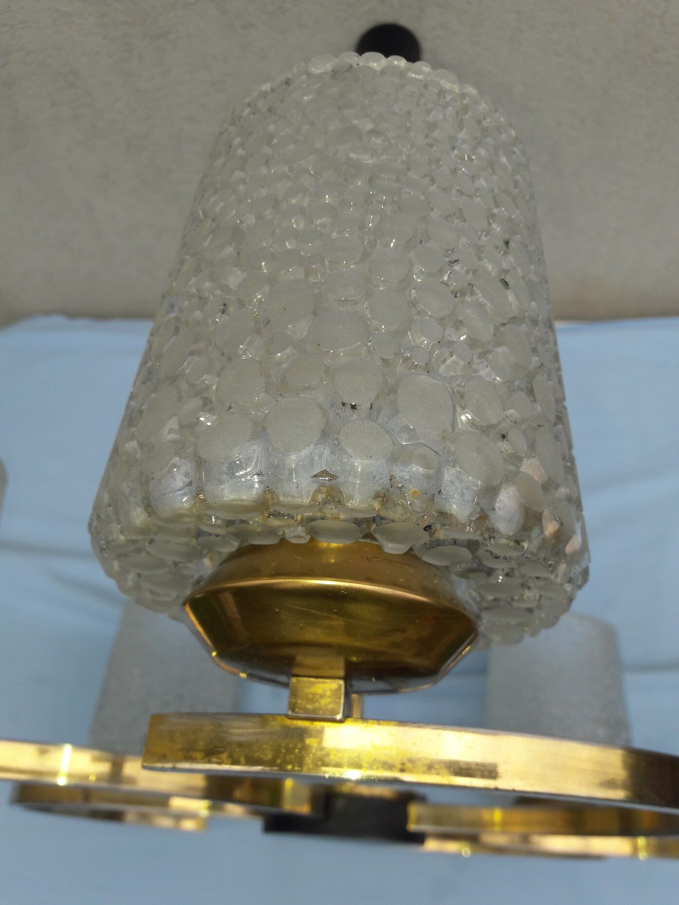 Metal and glass chandelier