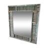 Wood louvered mirror, 145x127 cm