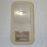 Miroir vintage blanc de style scandinave Meblo, milieu du siècle moderne, années 1970