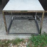 Table basse marbre et inox