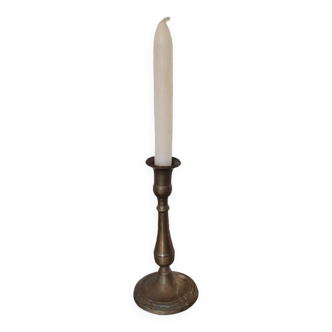 Single brass candle holder