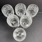 6 verres cristal gravé